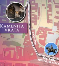 Ruta procesije s likom Majke Božje od Kamenitih vrata 